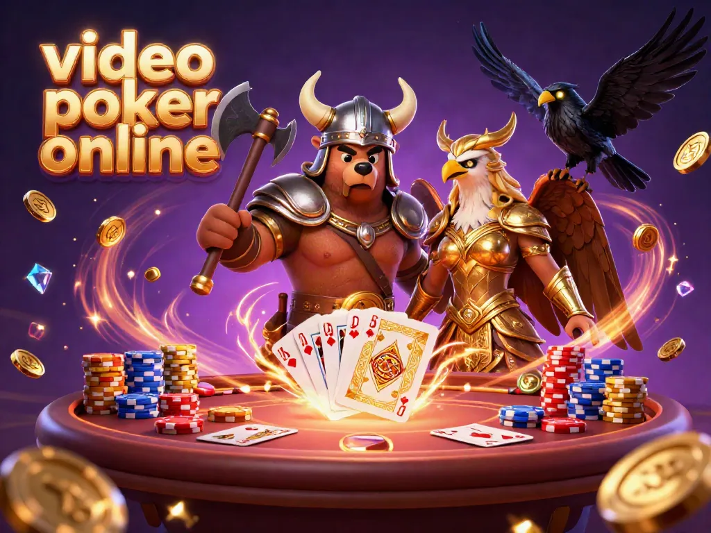 Enjoy dynamic gameplay in video poker online with a Viking bear, Valkyrie eagle, and Odin's ravens. Exciting casino elements abound!